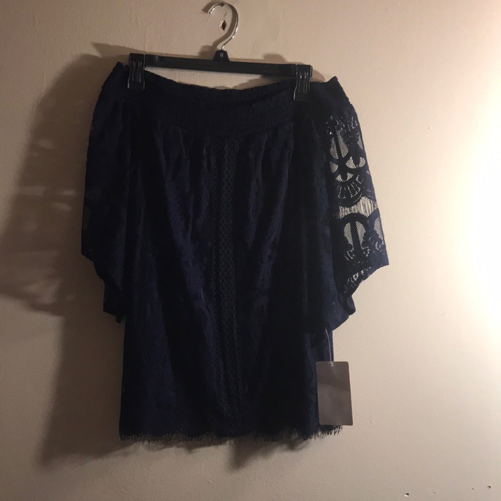Navy off the shoulder top